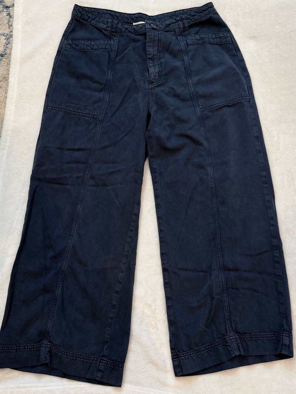 Treasure & Bond Dark Blue Casual Pants